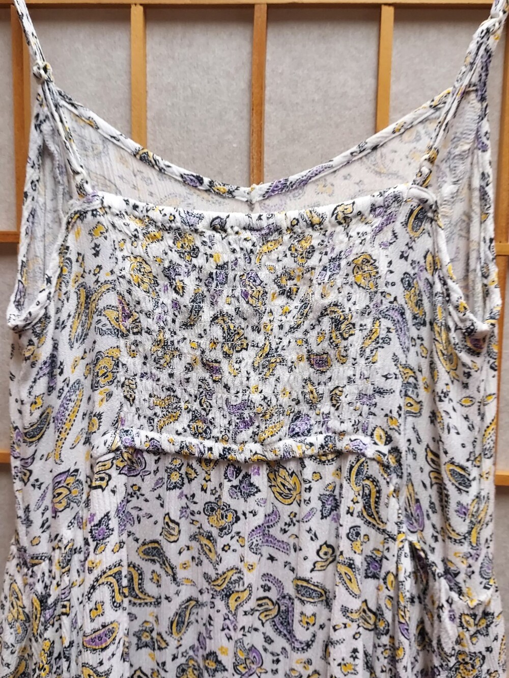 🔮 H&M Divided Paisley Boho Handkerchief Flowy Dress Womens XS Juniors S - Picture 4 of 5